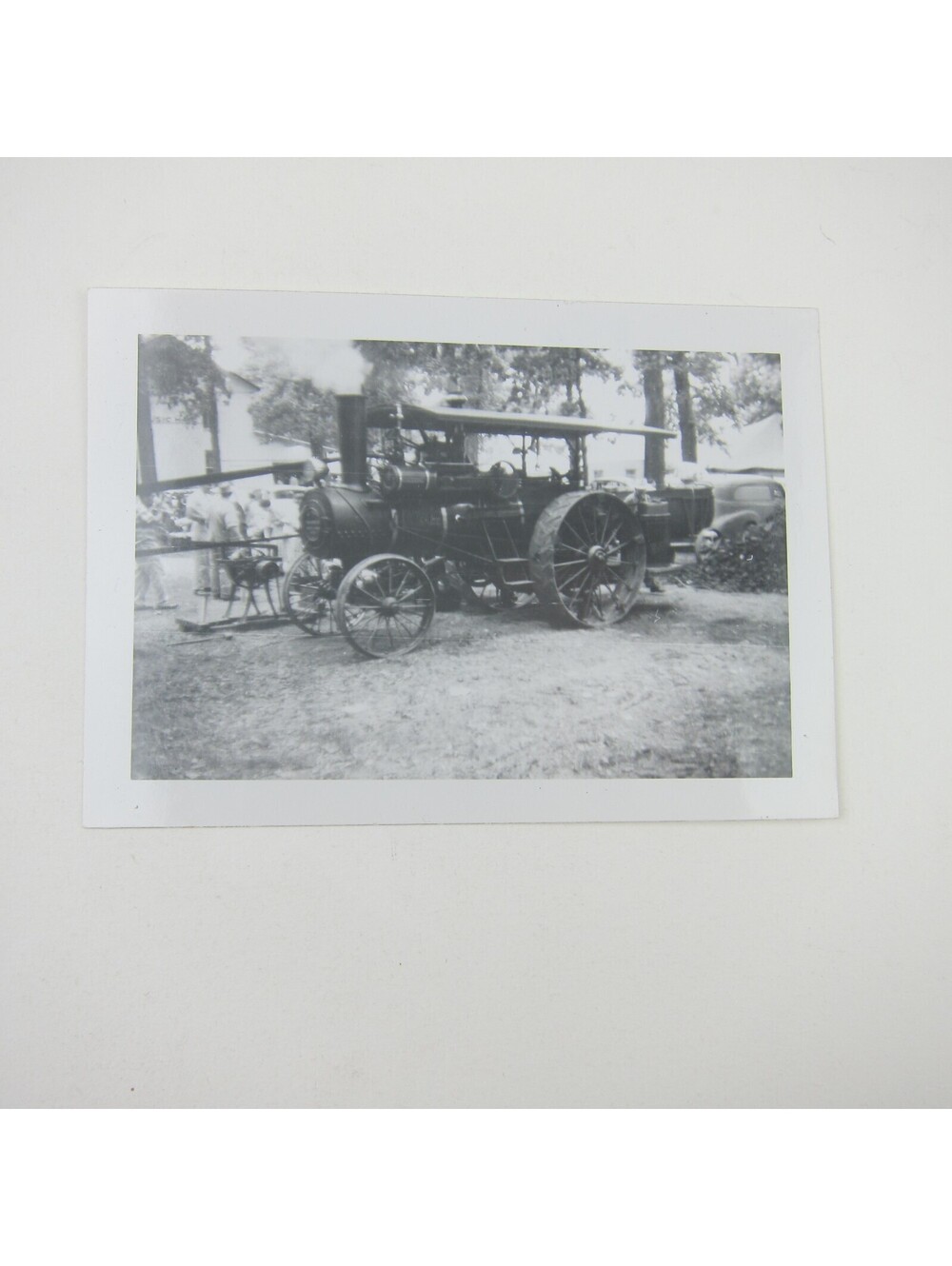 Steam Engine Tractor Photograph Farming Equipment Photo Vintage 1950s Kodak